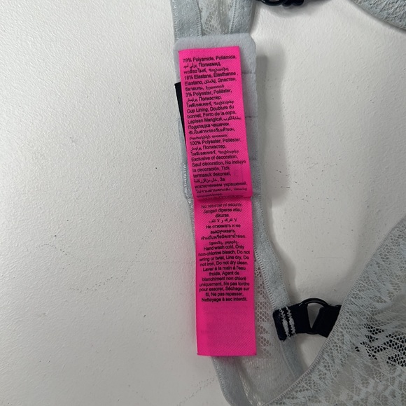 La Senza Remix Chevron Lace Padded Bra Size 34C White - Picture 5 of 5